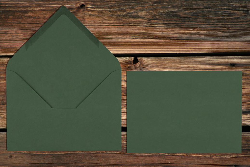 Briefhüllen 120x180 mm Nassklebend Dunkelgrün 120 g/qm